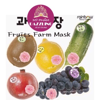 Combo 10 mặt nạ hoa quả rainbow fruits farm mask