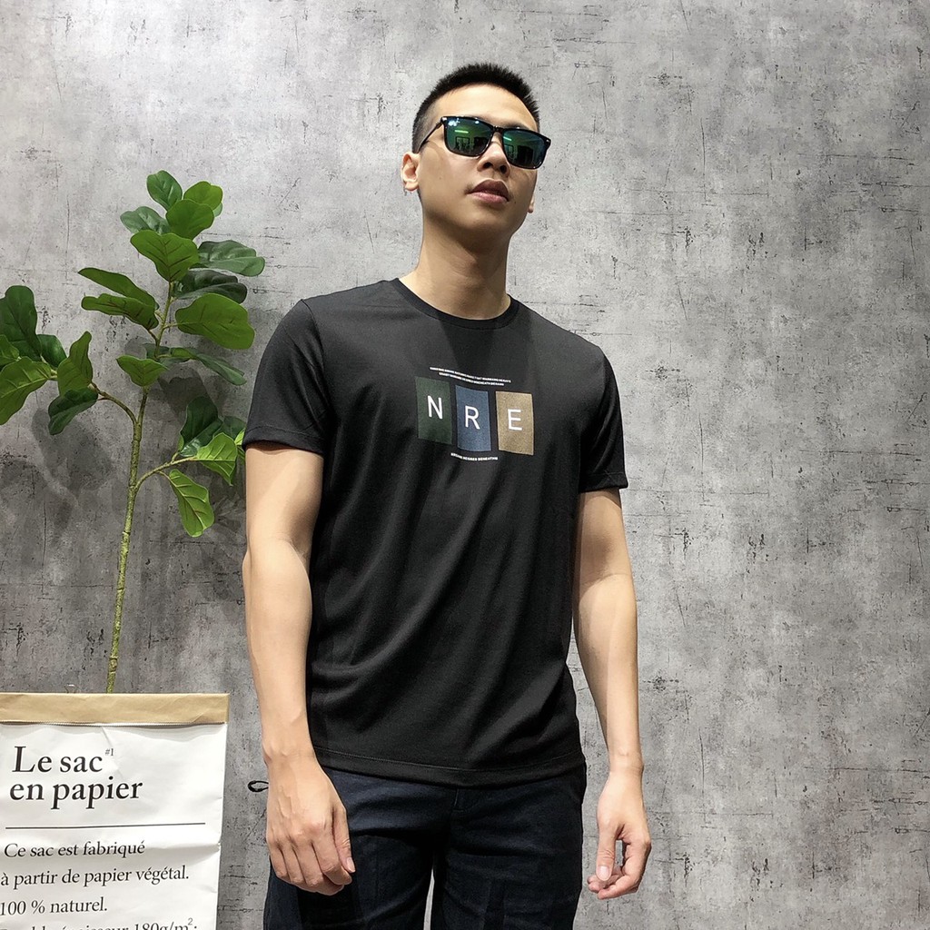 Áo thun áo phông nam không cổ ngắn tay thời trang xuất khẩu cao cấp APNH 06 - 3635