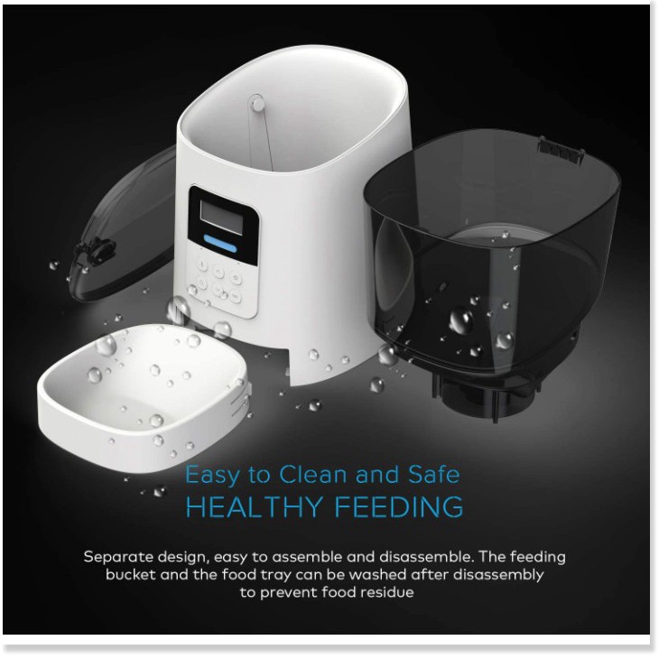 🆕 Máy nạp thức ăn cho thú cưng tự động Pet Feeder 6L