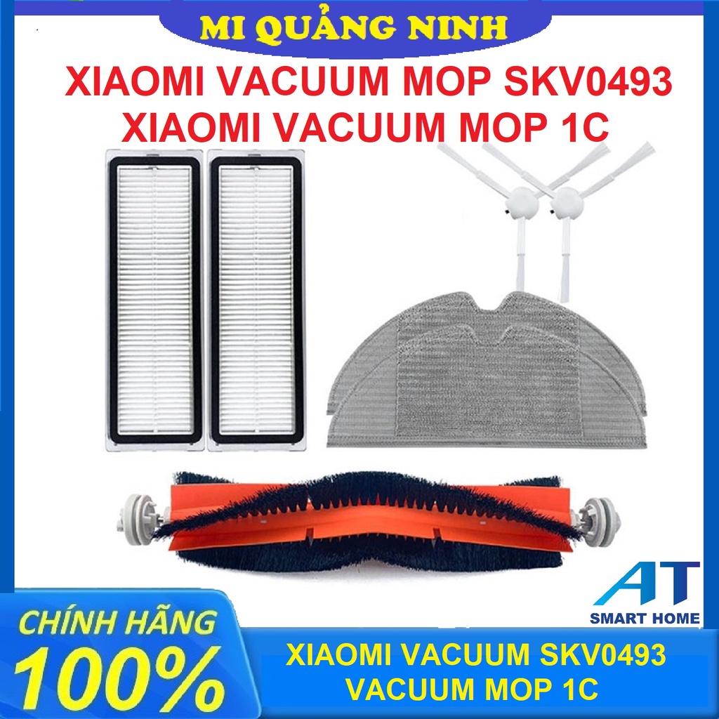 Phụ kiện Robot hút bụi Xiaomi Mop SKV4093GL - Mop 1C - Mop 2C - Dreame F9/ Lọc hepa, Chổi giữa, Chổi cạnh, Khăn lau
