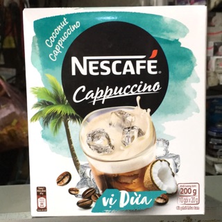 Cà Phê Nescafe Cappuccino Vị Dừa Hộp 10 gói x20g