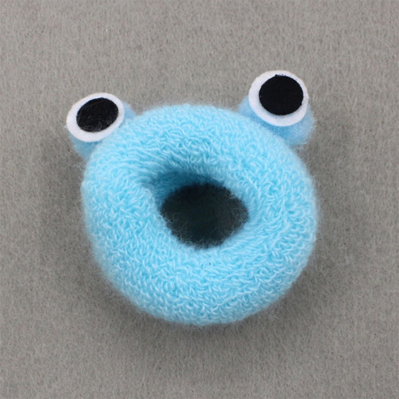 Set 4 Dây Cột Tóc Dày Dặn Màu Kẹo Ngọt Hình Mắt Ếch Dễ Thương Cho Nữ