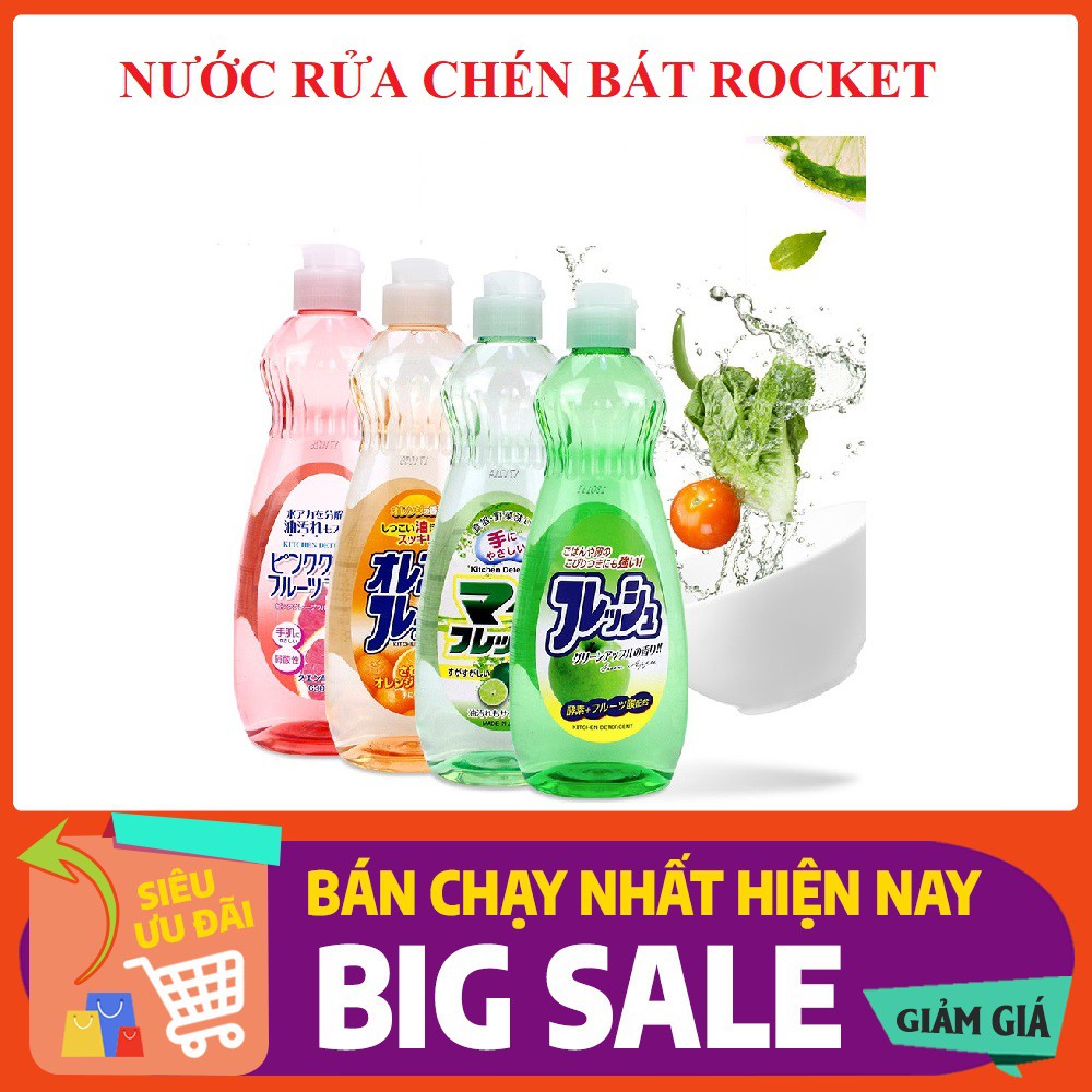 Nước rửa bát chén Rocket số 1 Nhật Bản ( các mùi)