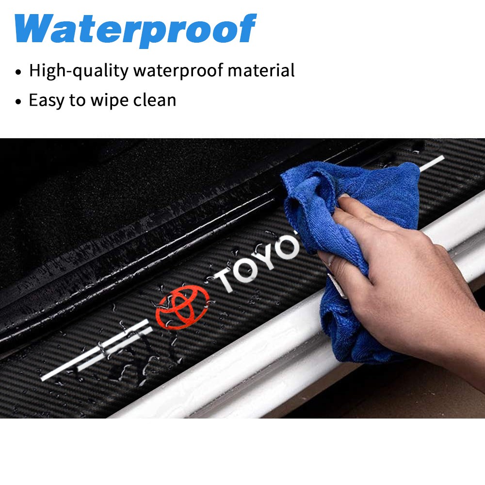Bộ 4 Miếng Dán Bước Lên Cửa Xe Mercedes Benz BMW Audi Honda Toyota KIA Hyundai Mazda Nissan VW Ford