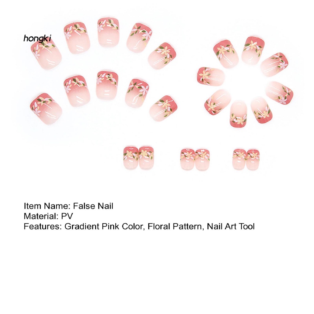 Set 24 MóNg Tay Giả HọA TiếT Hoa TuyệT ĐẹP Trang Trí Nghệ ThuậT