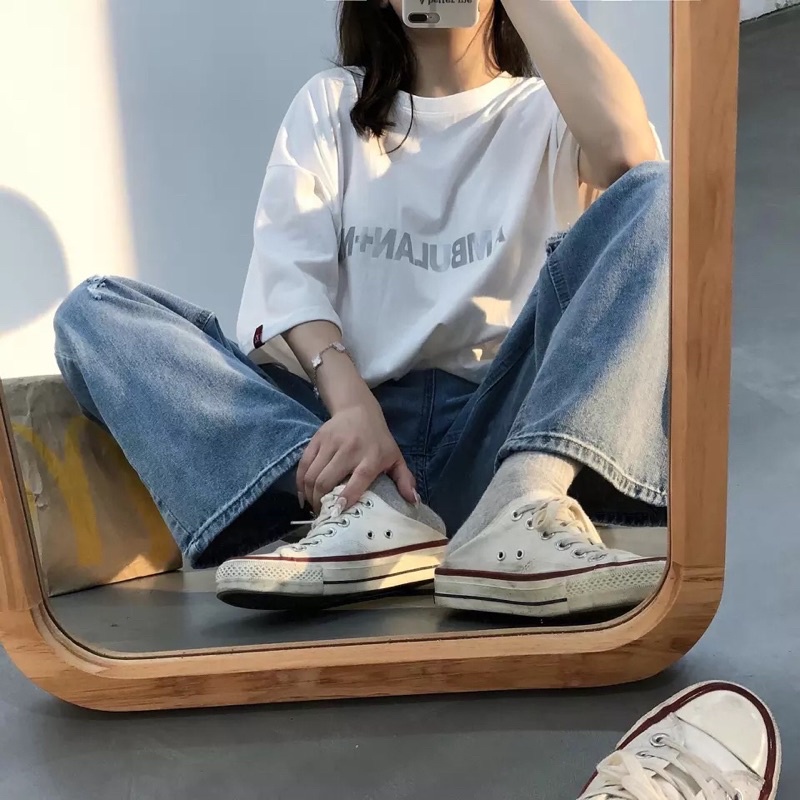 Quần Jeane Ống Rộng Dáng Suông - Phong Cách Hàn Quốc  - QJ022- Thời Trang Unisex - Phối Hình In có size Nam và Nữ