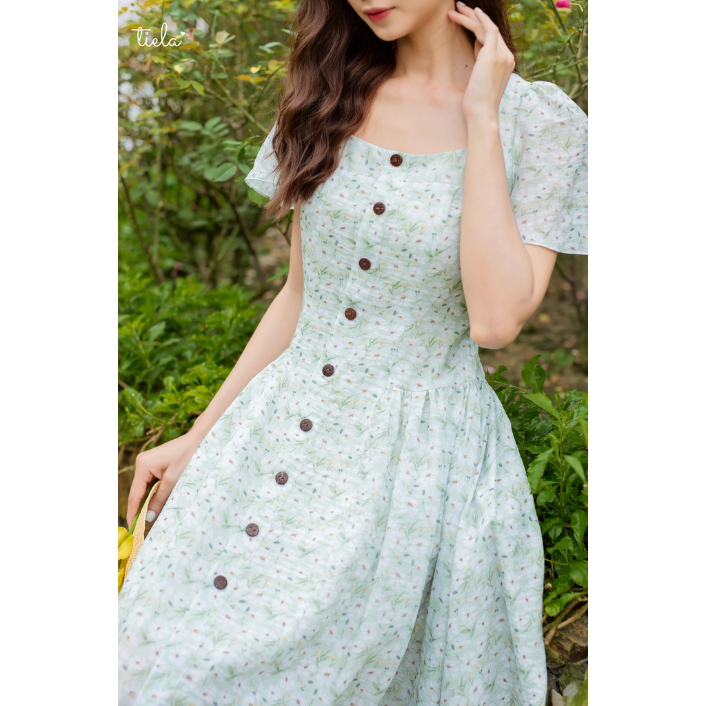 TIELA Đầm váy hoa cúc xanh - Daisybloom Dress