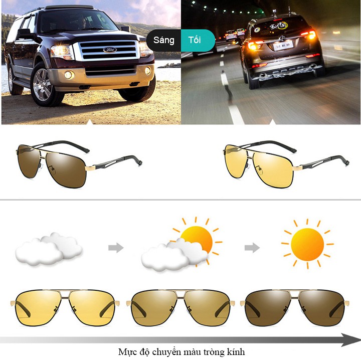 Mắt kính đổi màu đi ngày đêm A8521 | BigBuy360 - bigbuy360.vn