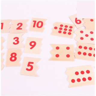 Giáo cụ Montessori thẻ số và chấm
