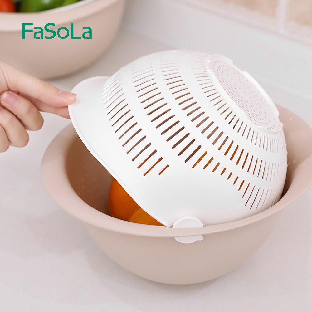 [FREESHIP] Rổ nhựa 2 in 1 FASOLA FSLSH-125B