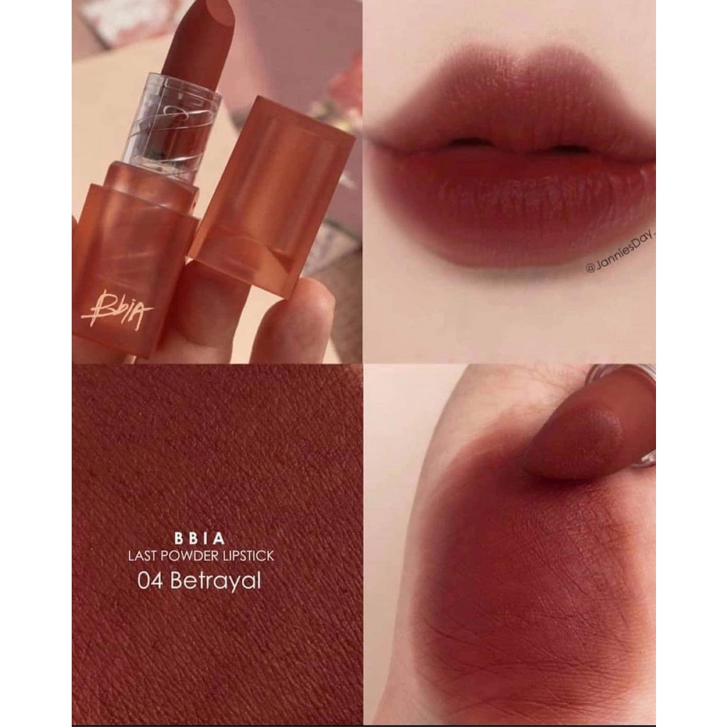 Son Thỏi Lì, Mịn Mượt Nhẹ Môi Bbia Last Powder Lipstick 3.5g