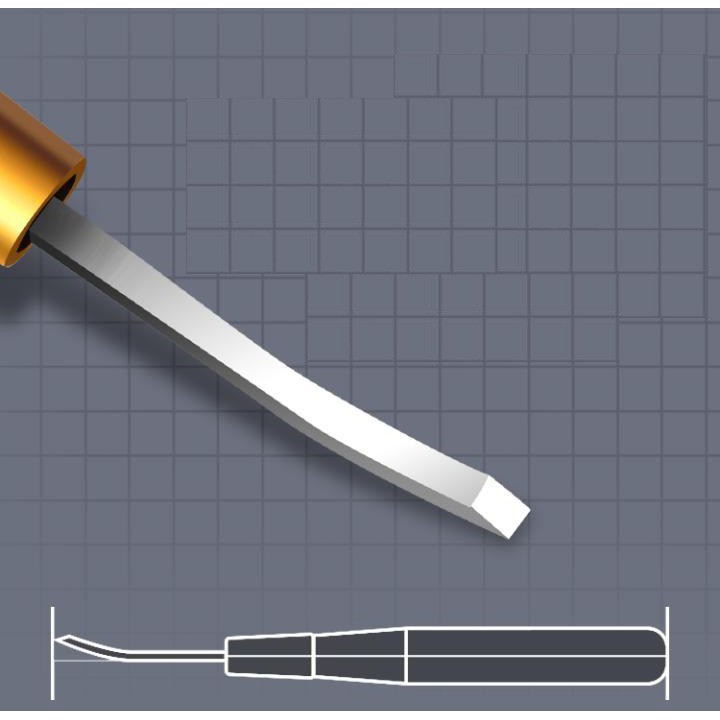 Dụng cụ mô hình chisel ustar đẩy gọt ghẻ xóa chi tiết lưỡi bằng details flat blade push knife