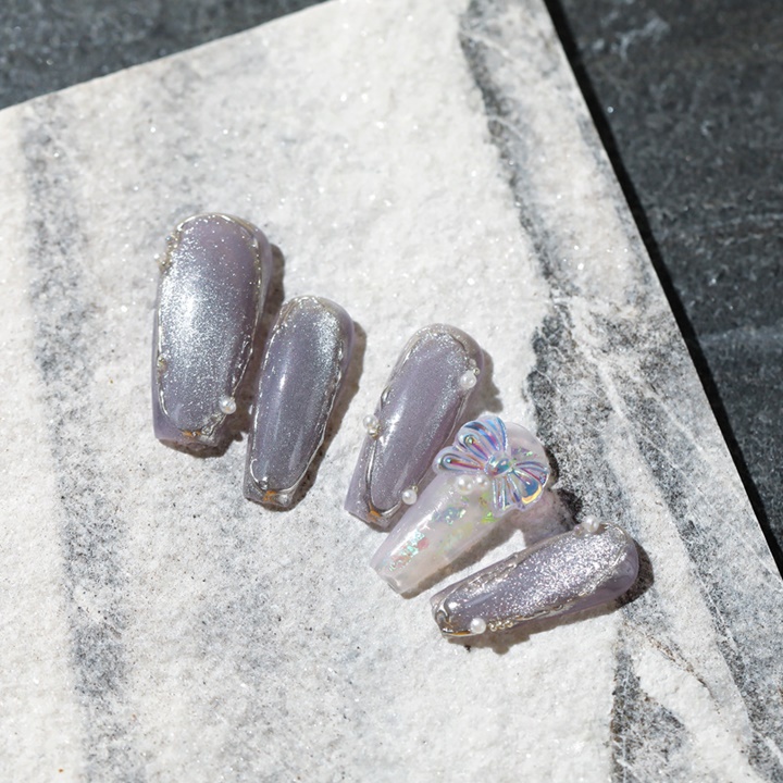 Túi 50 Charm Nail Nơ Màu Thạch 7 Màu, Phụ Kiện Nail - Vani Store