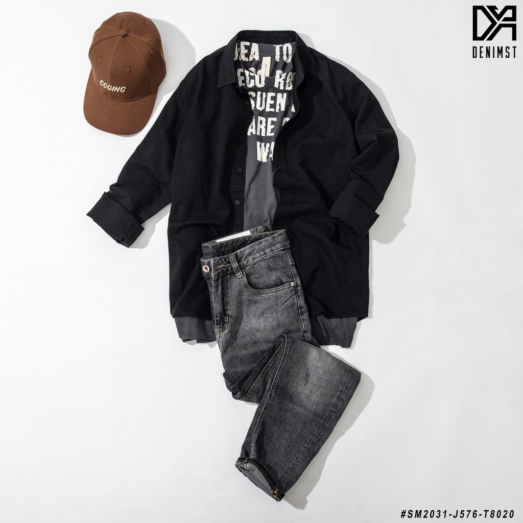 Áo Sơ mi nam DNS chất 100% Cotton Kaki, Form Suông dễ phối đồ 2031 | BigBuy360 - bigbuy360.vn