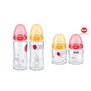 Bình sữa Nuk Premium Choice+ Disney thủy tinh núm ti S1-M (120, 240ml)