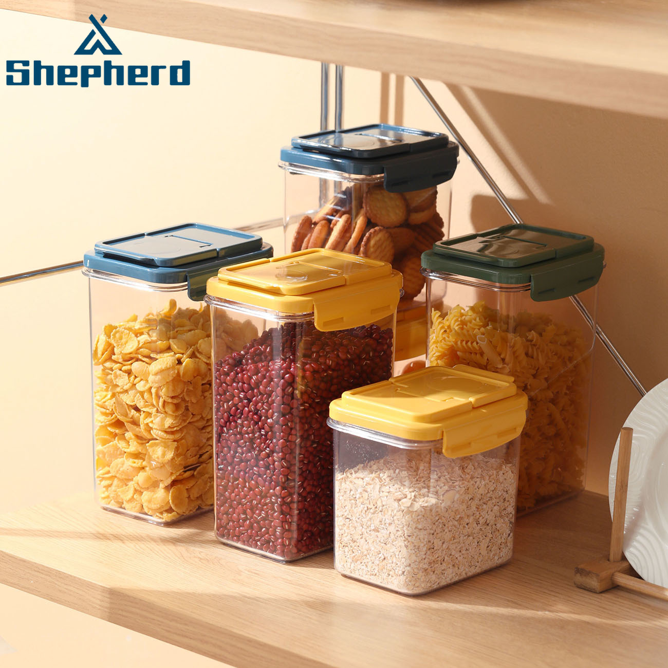 Hộp đựng ngũ cốc Shepherd trong suốt có nắp đậy kép | BigBuy360 - bigbuy360.vn