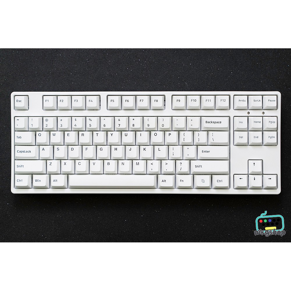 Keycap Black on White nhựa PBT doubleshot (filco, leopold, IKBc, keychrone,....)