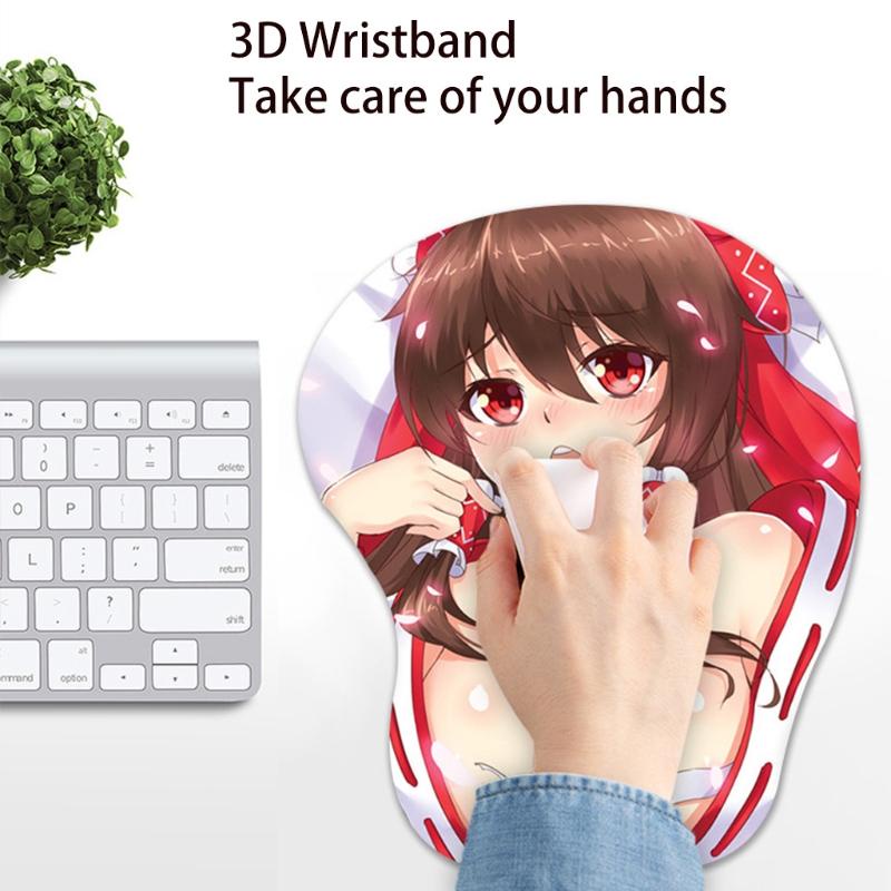 Miếng lót chuột bằng silicone gel thiết kế 3D hình anime