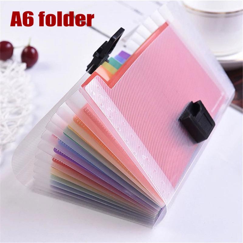 Túi đựng tài liệu khổ A6 bằng nhựa nhiều ngăn tiện dụng cho văn phòng