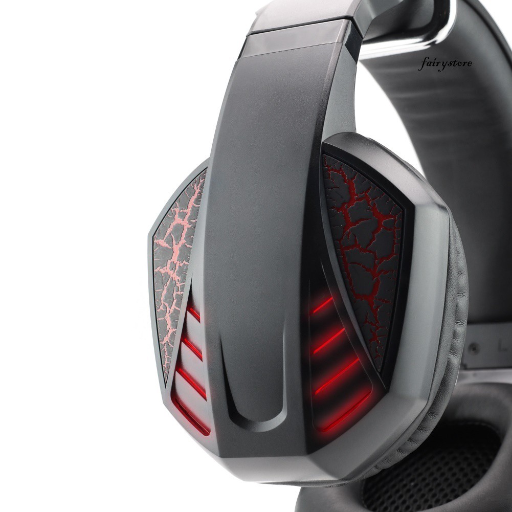 Fs Tai Nghe Trùm Đầu Chơi Game Có Đèn Led Jack Cắm 3.5mm