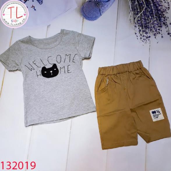 Quần áo trẻ em - Set bộ chú mèo cho bé trai - Bộ bé trai - bộ bé gái - Thời trang trẻ em