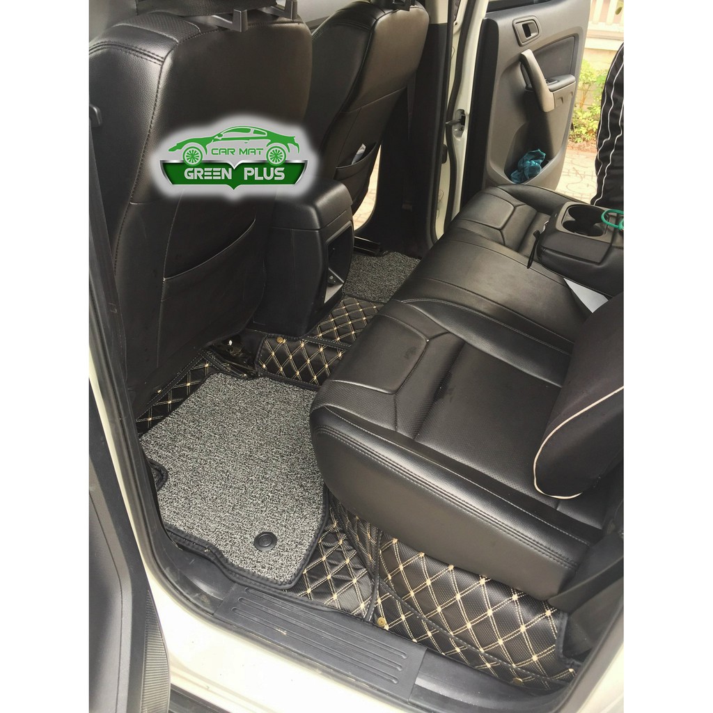 Thảm lót sàn ô tô 6D Ford Ranger 2015-2022 chống nước, không mùi, phủ kín 90% sàn xe