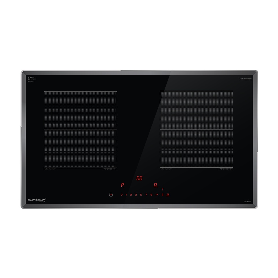 Bếp Từ Eurosun EU-T896G - 2 Vùng Nấu, Cảm Ứng Từ, Kích Thước 760x450mm, Công Suất 3700W