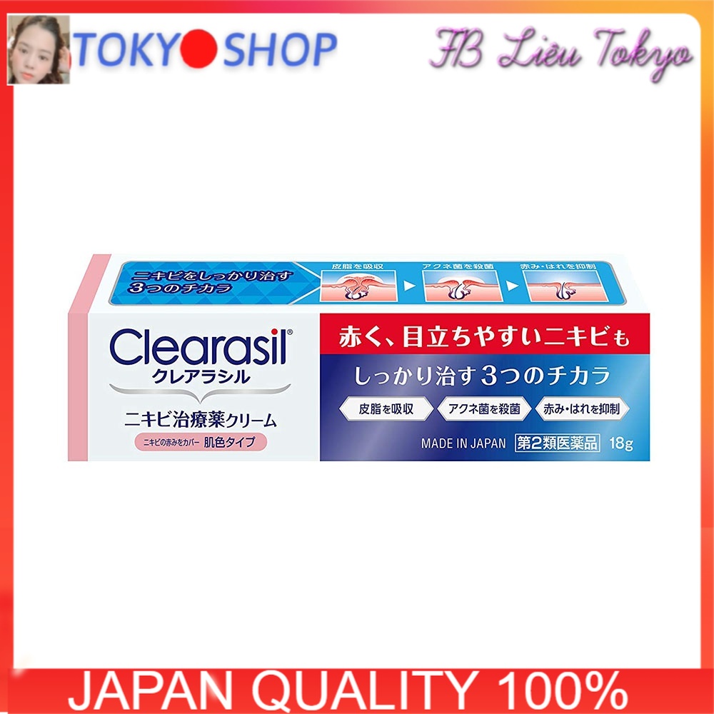 Kem ngừa mụn Clearasil Acne Cream Skin Color Type 18g