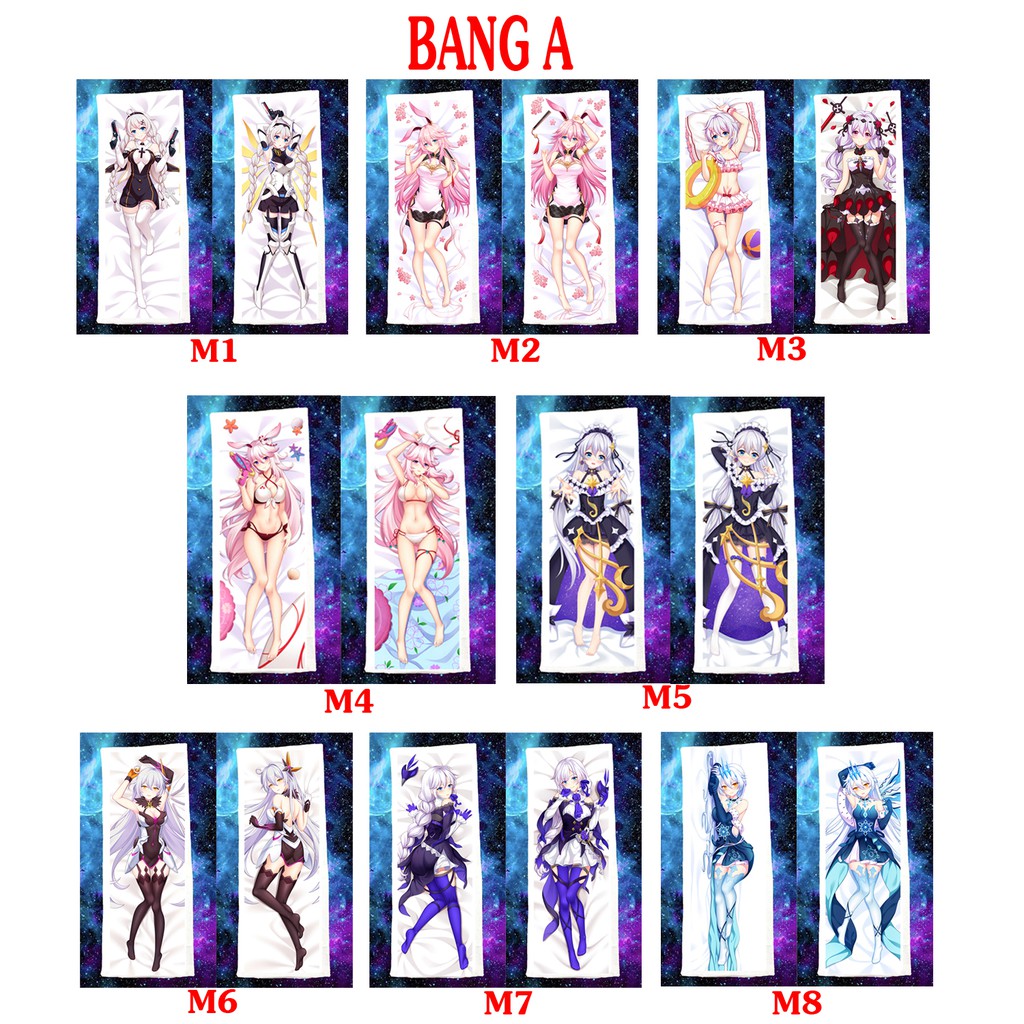 Gối ôm dài Honkai Impact 3 dài 1mx40cm có bông