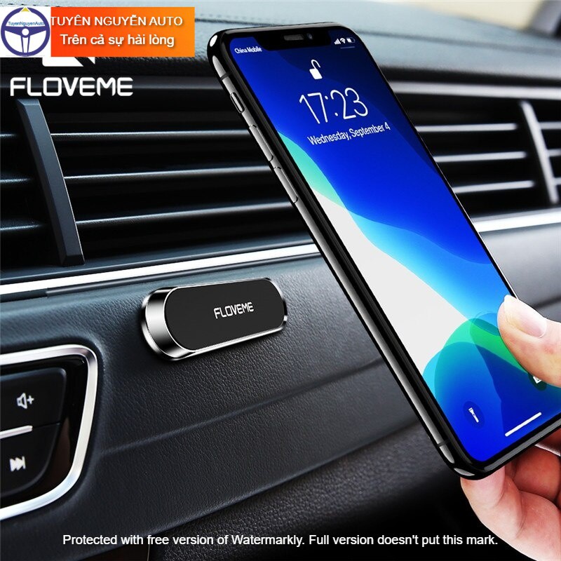 Đế hít điện thoại ô tô xe hơi xoay 360° (Giá đỡ từ tính nam châm FLOVEME kim loại cao cấp + đã kèm miếng dán ) |ShopMo9x