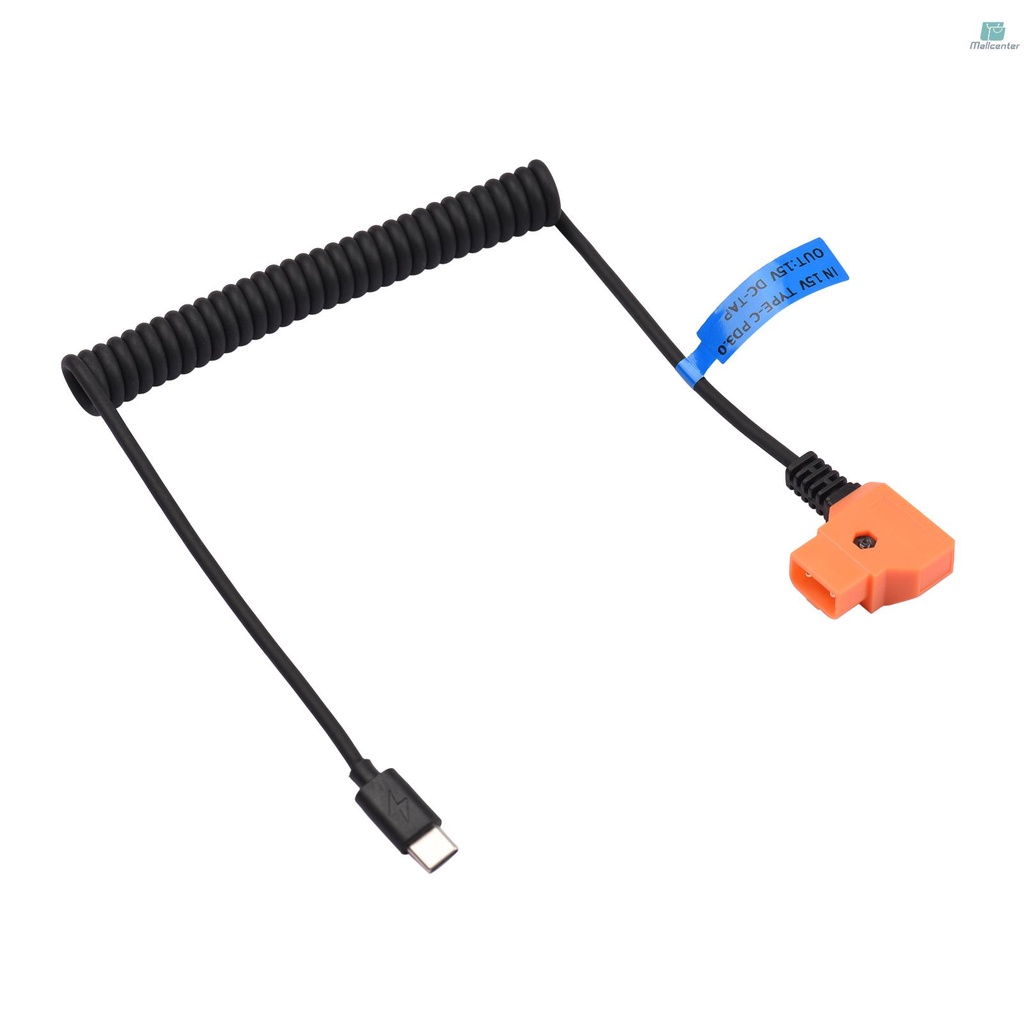 Dây Cáp Điện Đầu Đực 15V PD3.0 USB Type-C Sang Đầu Đực 15V Cho Pin V-mount