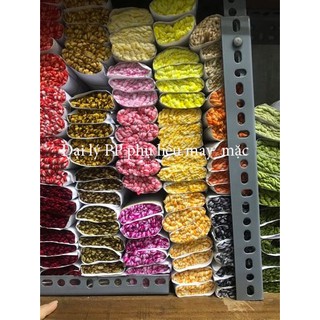 12 tép chỉ thêu màu lam đẹp