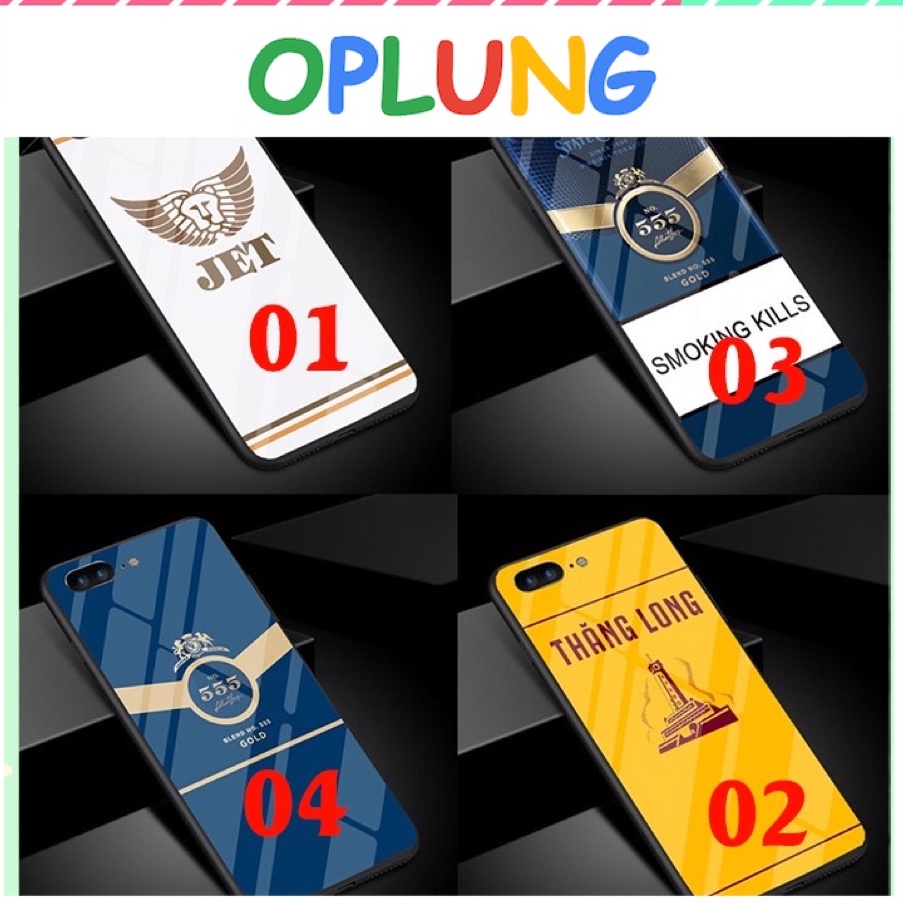 Ốp lưng điện thoại hình thuốc lá, lưng kính 6 6plus 6s 6s plus 7 7plus 8 8plus x xs xs max 11 11promax 12promax-k143