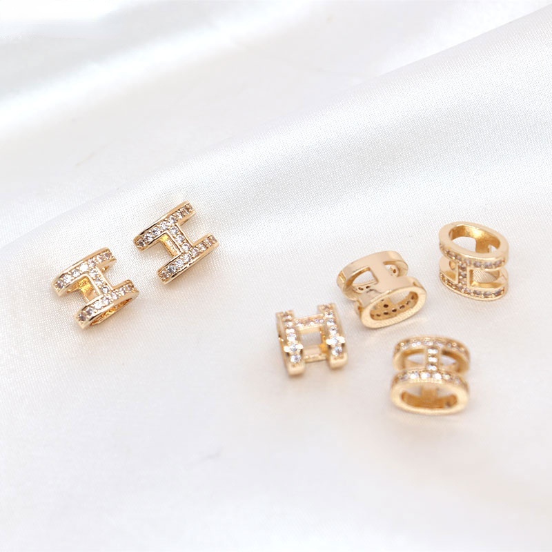 Mặt Dây Chuyền Hình Chữ H Bằng Đồng 14K Thời Trang