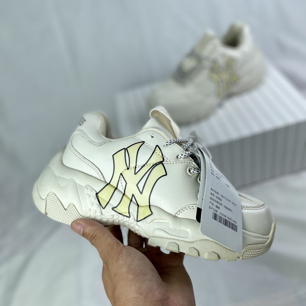 Giày sneaker thể thao nam nữ, MLB Boston, NY, New York, NY đế nâu, NY 3D tăng chiều cao, Hot Trend 2021 Full Box