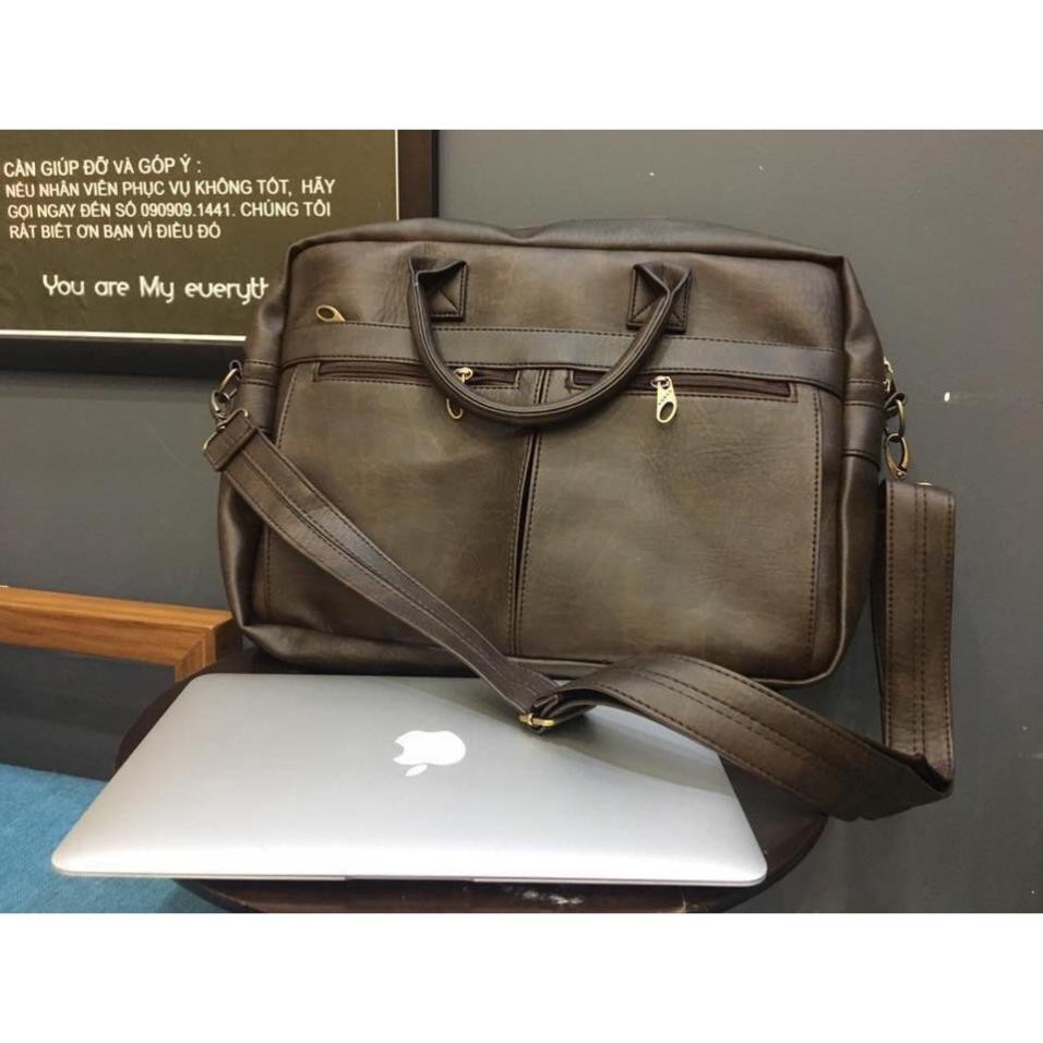 Cặp xách da  công sở cao cấp đựng được laptop HQ07 nhiều màu !!! | BigBuy360 - bigbuy360.vn