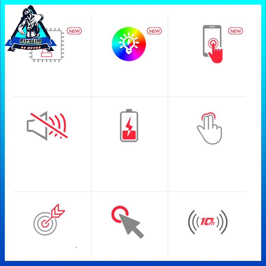 Không dây với USB có thể sạc lại chuột RGB BT 5.2 cho máy tính xách tay PC [6/20]