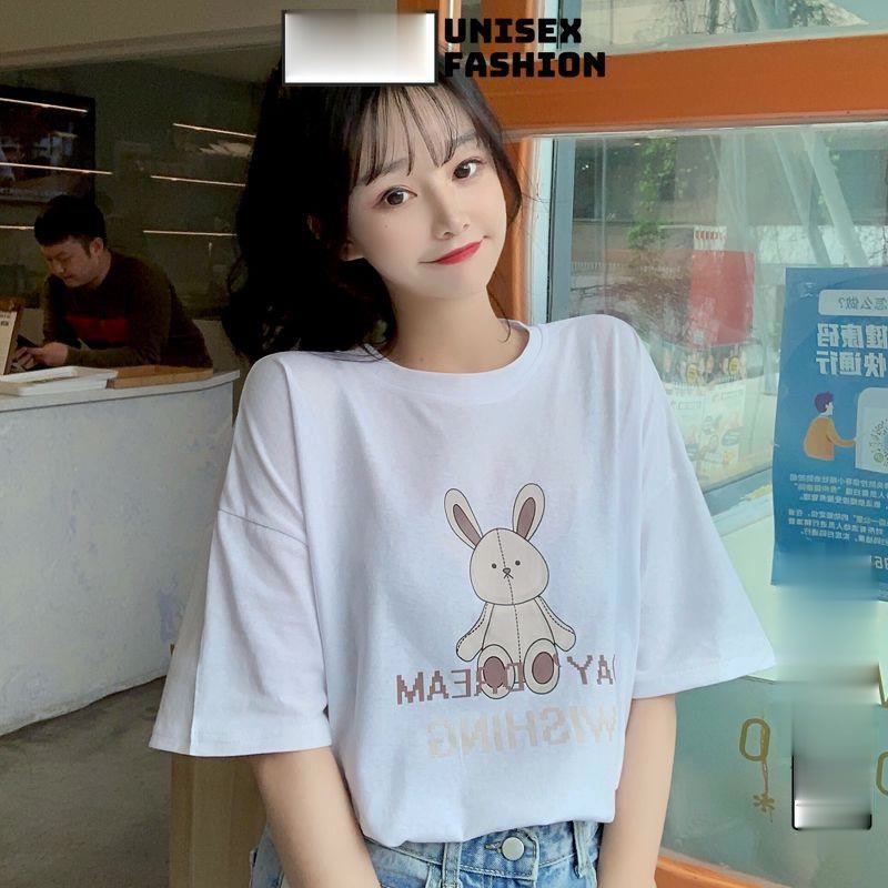 Áo Thun Crotop Form Rộng Unisex Tay Ngắn In Hình Thỏ DAY DREAM WISHING  Ulzzang Style Hàn Quốc TTT0202