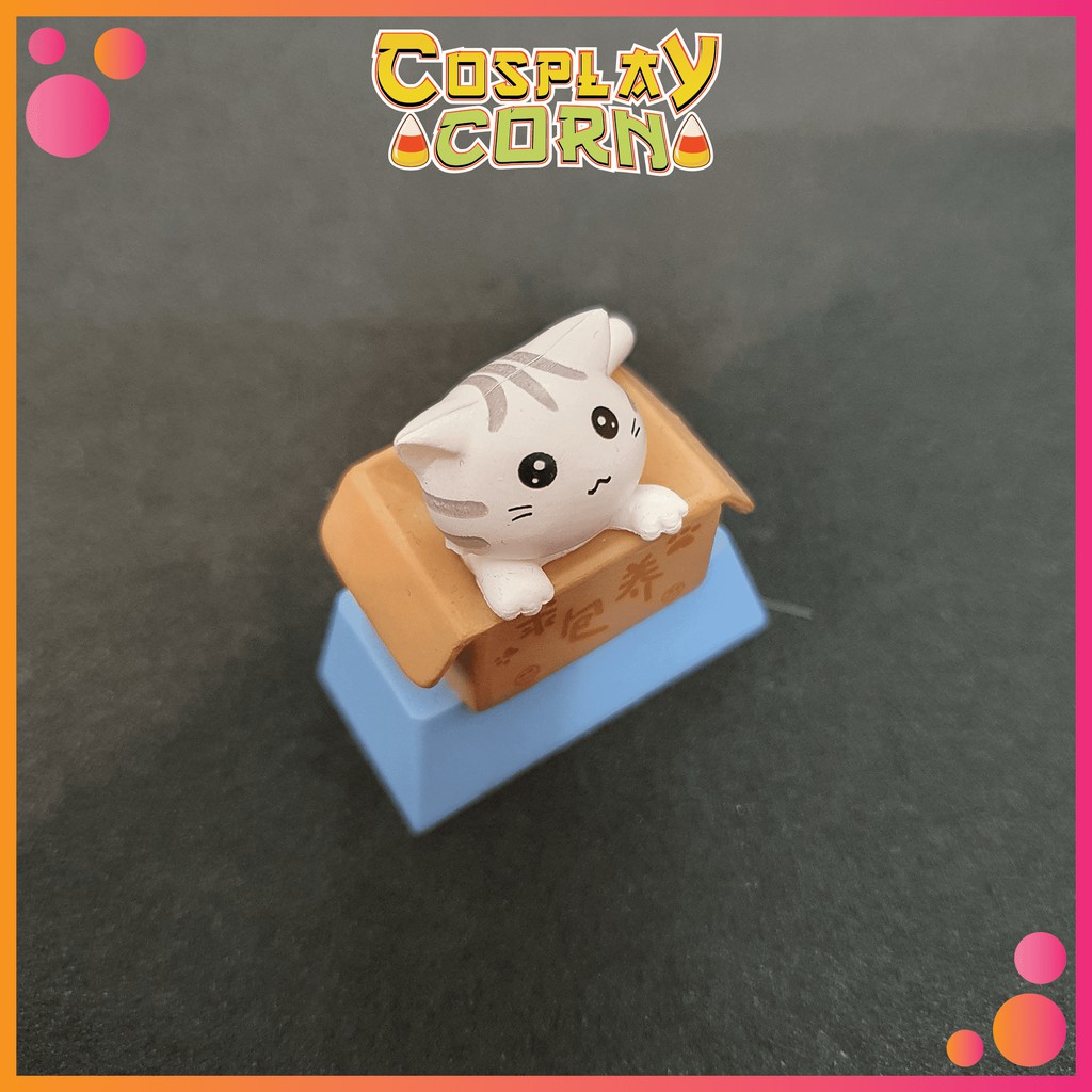 keycap bàn phím nhiều mẫu nhiều hình dễ thương ( mèo hộp, doremon , pikachu,...)