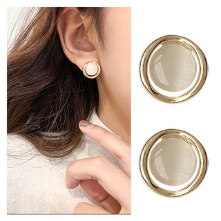 Bông Tai Đính Đá Opal Sang Trọng Cho Nữ