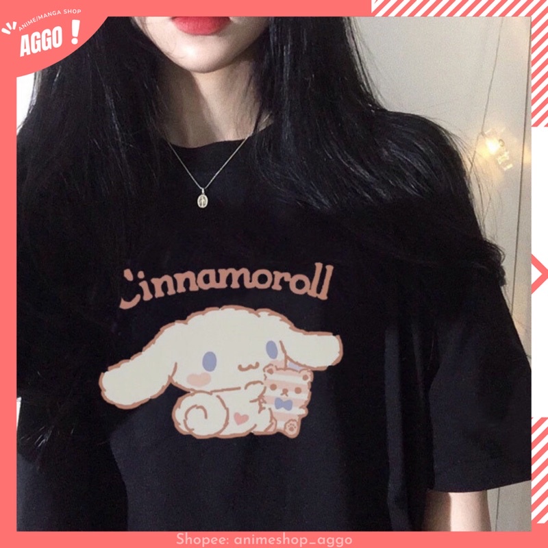 Áo Thun Hoạt Hình Cinnamoroll Phong Cách Nhật Bản Dễ Thương Cho Nữ