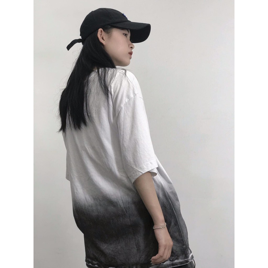 Áo thun loang BUSTED tay lỡ form rộng nam nữ mặc được oversize tee phông mùa hè basic chất mát dáng xuông
