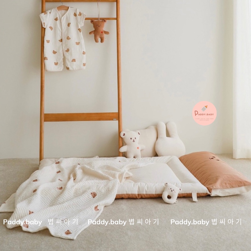 Đệm ngủ gấp gọn kèm gối Dottodot Hàn Quốc mẫu mới cho bé 120x70cm - made in Korea