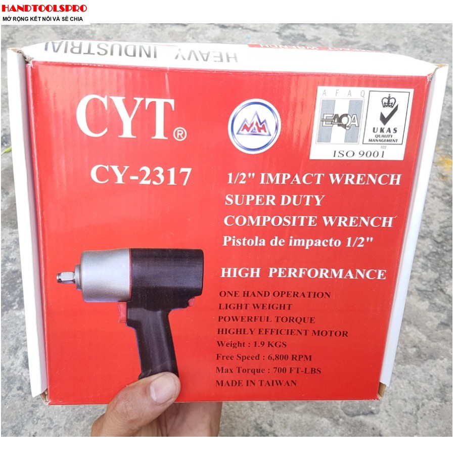 Siết bùlon hơi 1/2 inch lực siết 700FT-LBS CY-2317 CYT