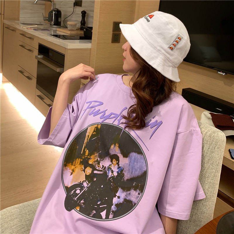 Áo thun tay lỡ Unisex Purple Rain