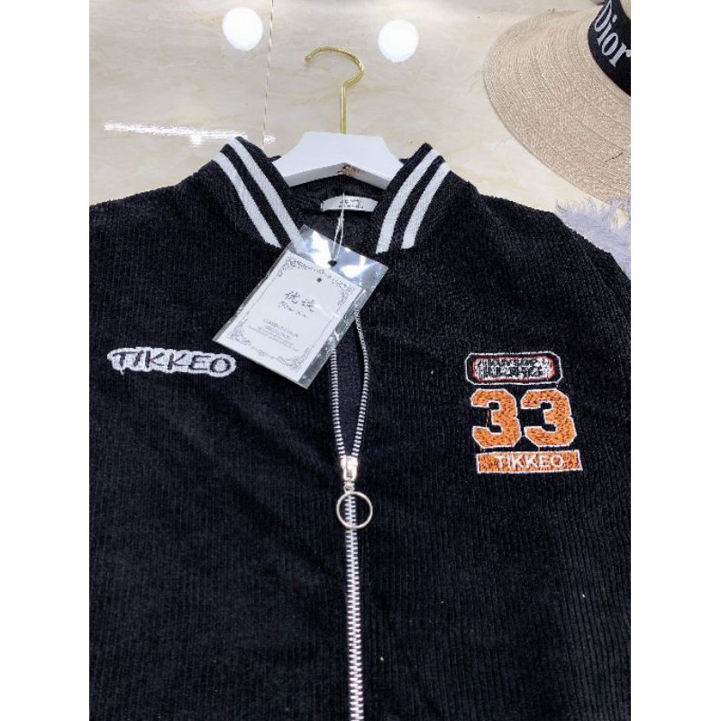 (Có ảnh thật + video) Áo khoác bomber bóng chày nhung 33 | BigBuy360 - bigbuy360.vn