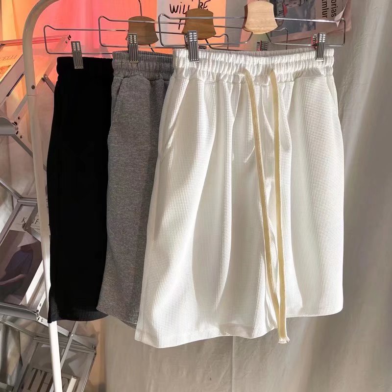 Quần Short Nam Dây Rút Màu Trơn Đơn Giản Thời Trang Hàn Quốc Cho Nữ Quần Đùi Unisex Đều Mặc Được