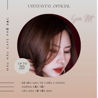Thuốc nhuộm tóc màu nâu cafe phủ bạc tại nhà không cần tẩy | lômé paris, tặng trợ nhuộm, găng tay_uyentaytay_official