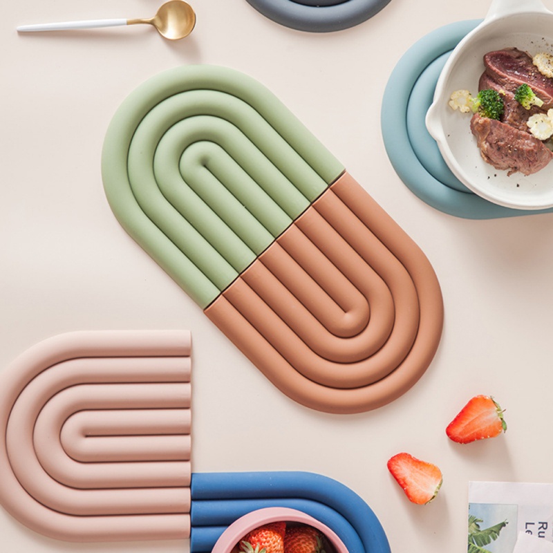 Miếng Lót Nồi Bằng Silicone Màu Cầu Vồng