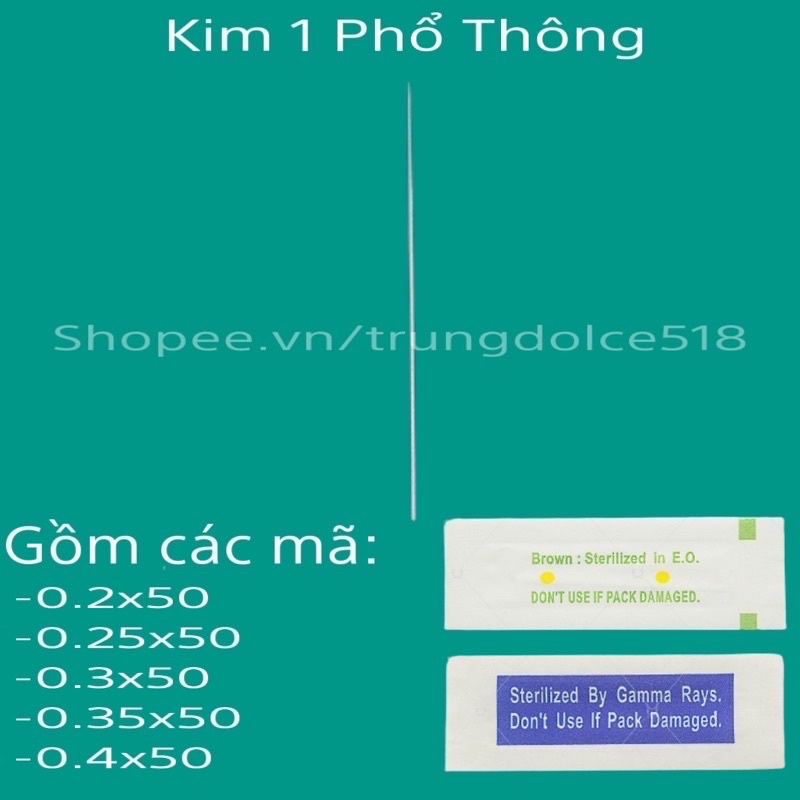 Kim 1 Phổ Thông, 100 Kim 1 Phổ Thông Phun Xăm Thẩm Mỹ